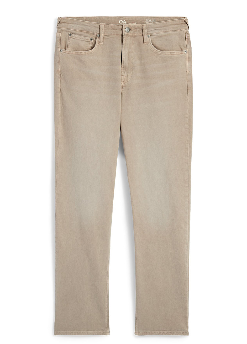 Бежевые демисезонные прямые джинсы C&A