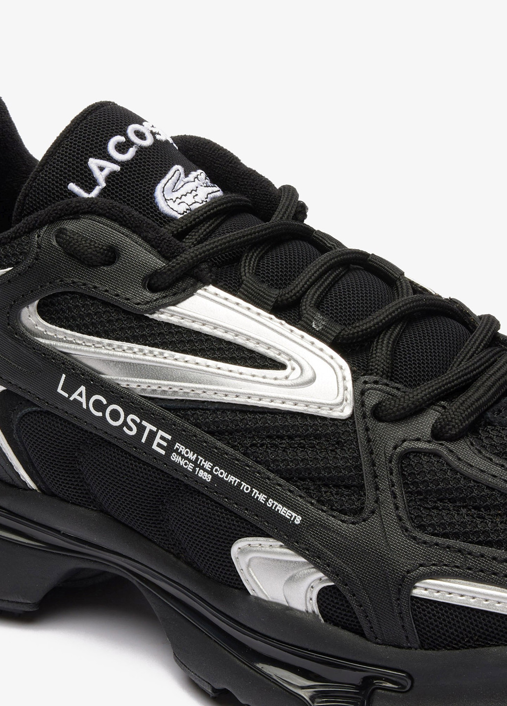Черные демисезонные кроссовки Lacoste L003 2K24