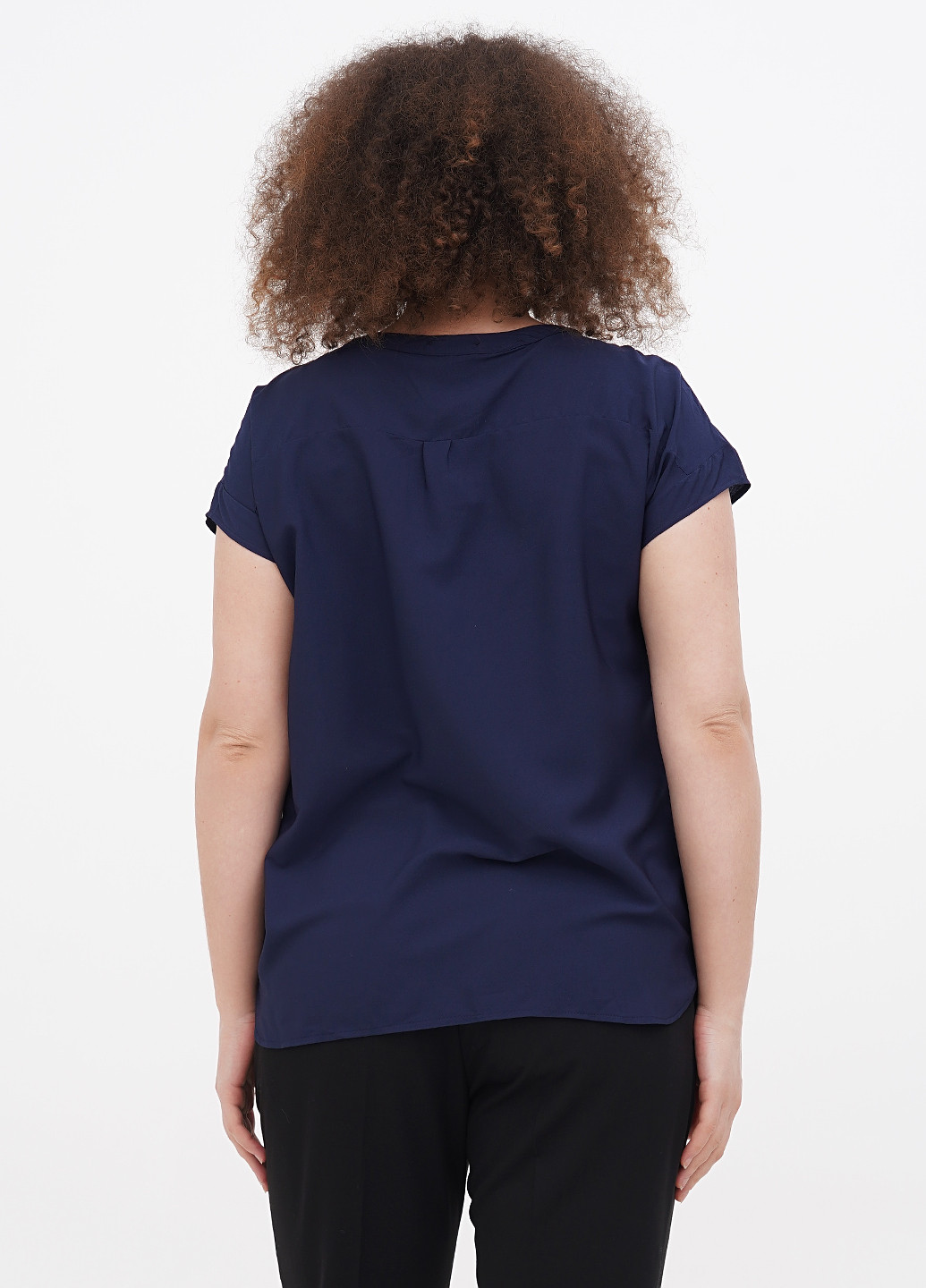 Темно-синяя летняя блуза Choise