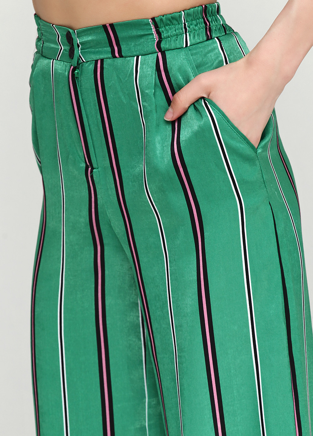 Зеленые кэжуал летние прямые брюки Bershka