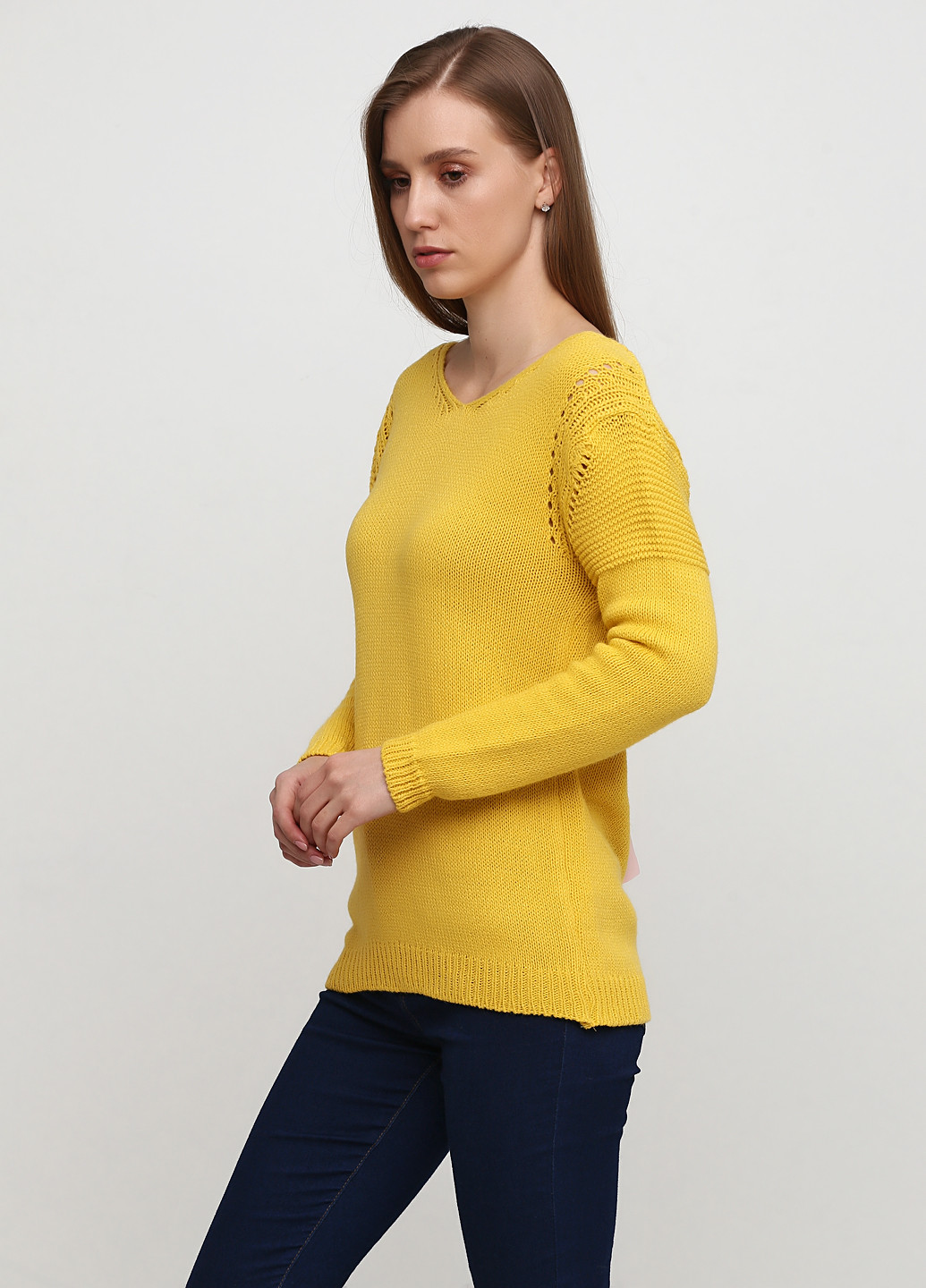 Желтый демисезонный пуловер пуловер Plume