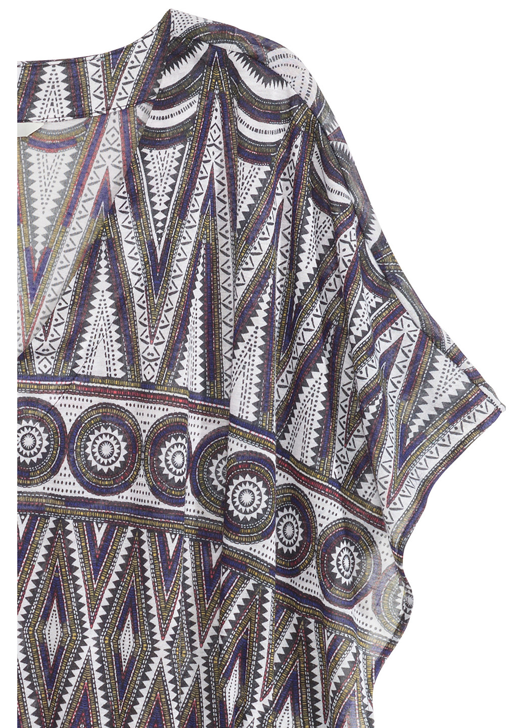 Комбинированное кэжуал платье оверсайз H&M с геометрическим узором