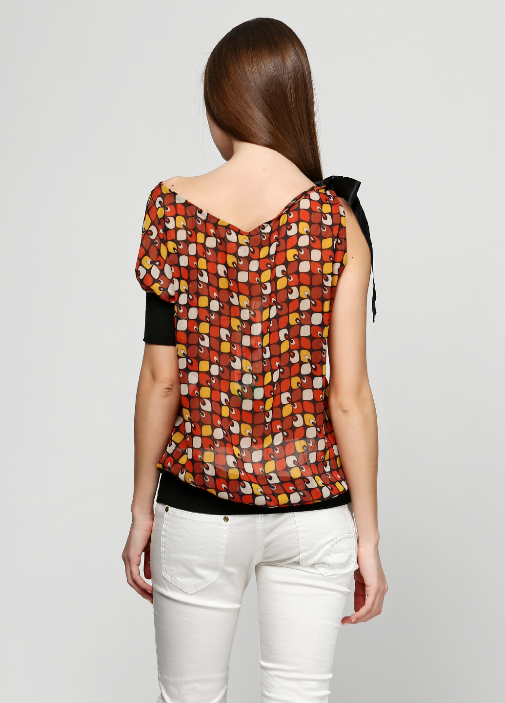 Комбинированная летняя блуза Giorgia & Johns