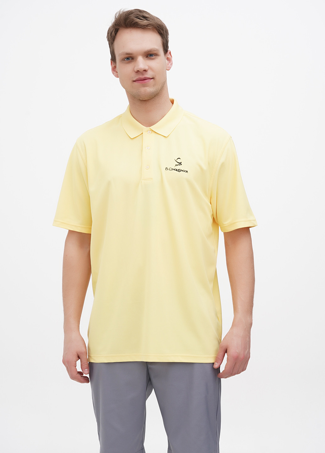 Желтая футболка-поло для мужчин Greg Norman однотонная