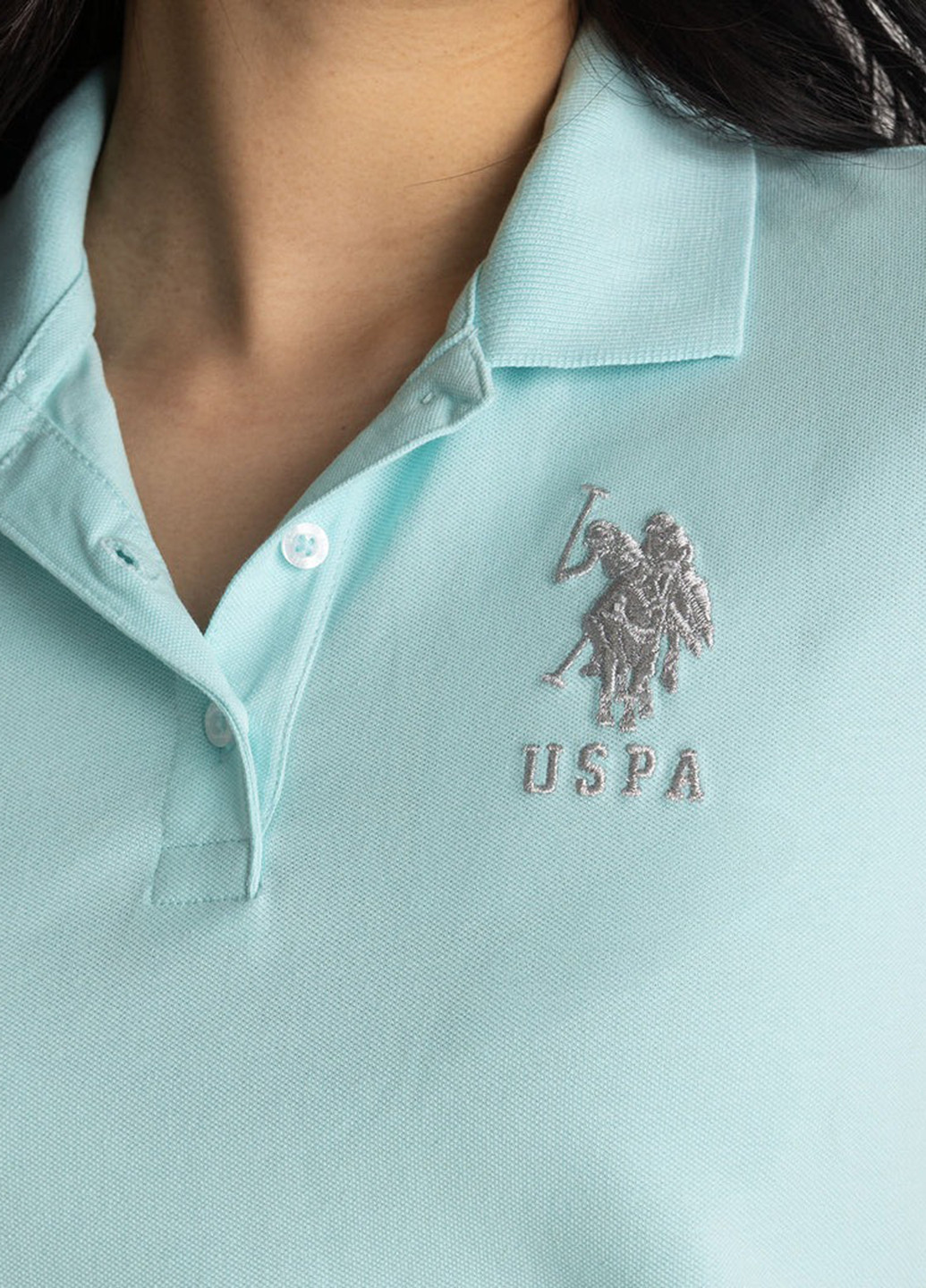 Світло-блакитна кежуал сукня поло U.S. Polo Assn. однотонна