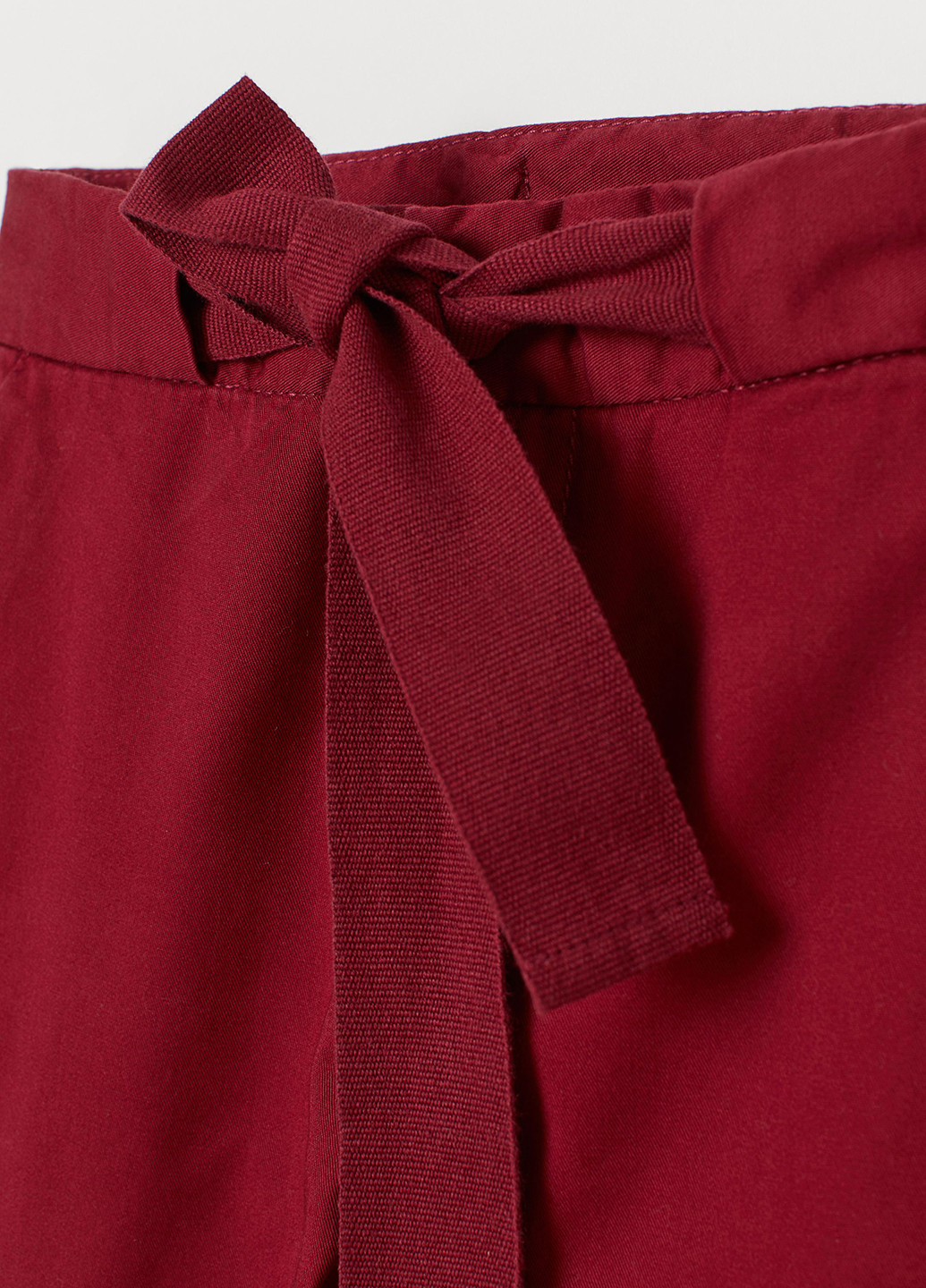 Бордовые кэжуал демисезонные прямые брюки H&M