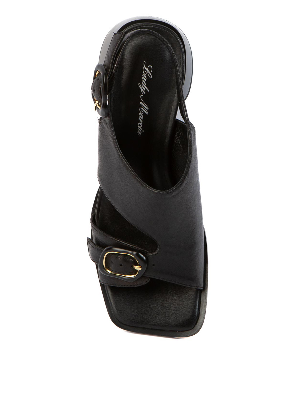Черные босоножки LEDY MARCIA с ремешком с пряжкой
