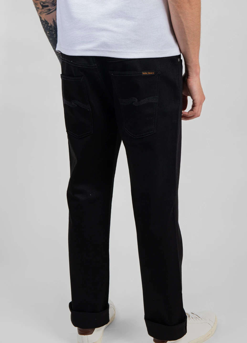 Темно-сині джинси з потертостями Nudie Jeans (238189924)