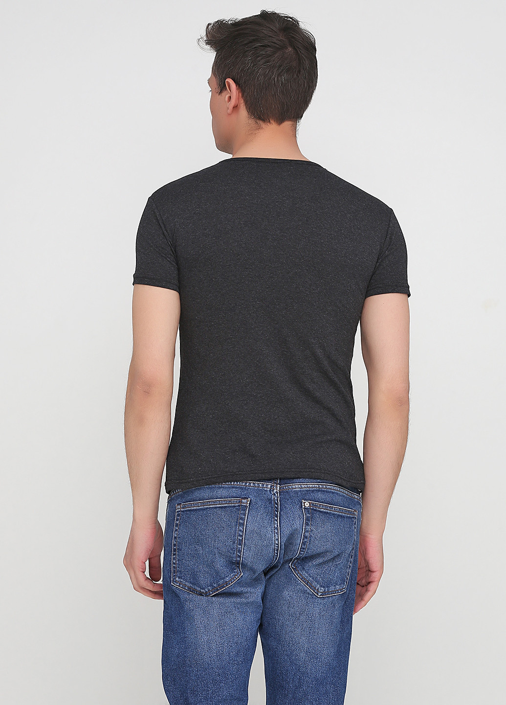 Темно-сіра футболка з коротким рукавом LEXSUS