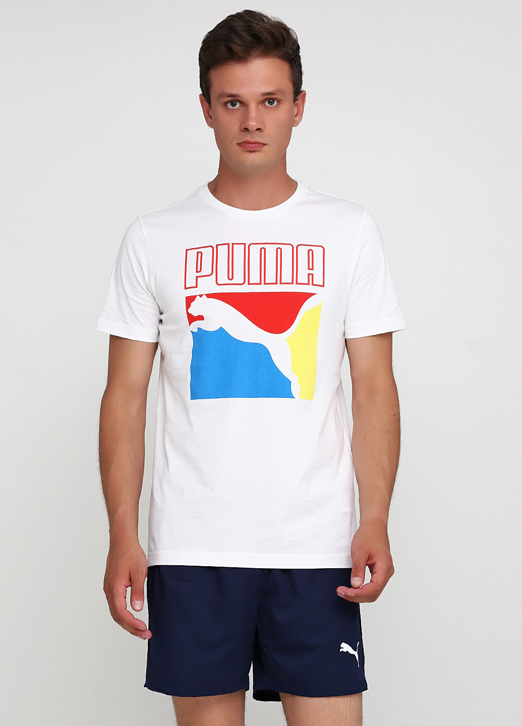 Біла футболка Puma Graphic Box Logo Tee
