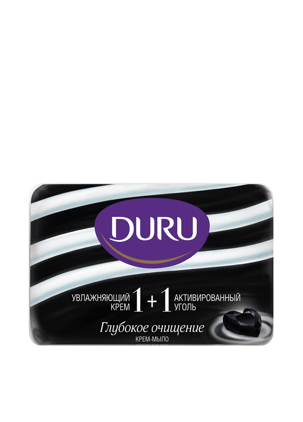 Мило Зволожуючий крем + Активоване вугілля 1 + 1, 80 г Duru (117634800)