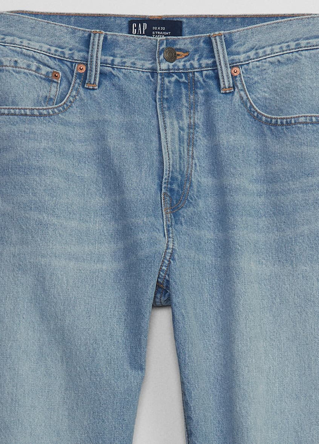 Голубые демисезонные зауженные джинсы Gap
