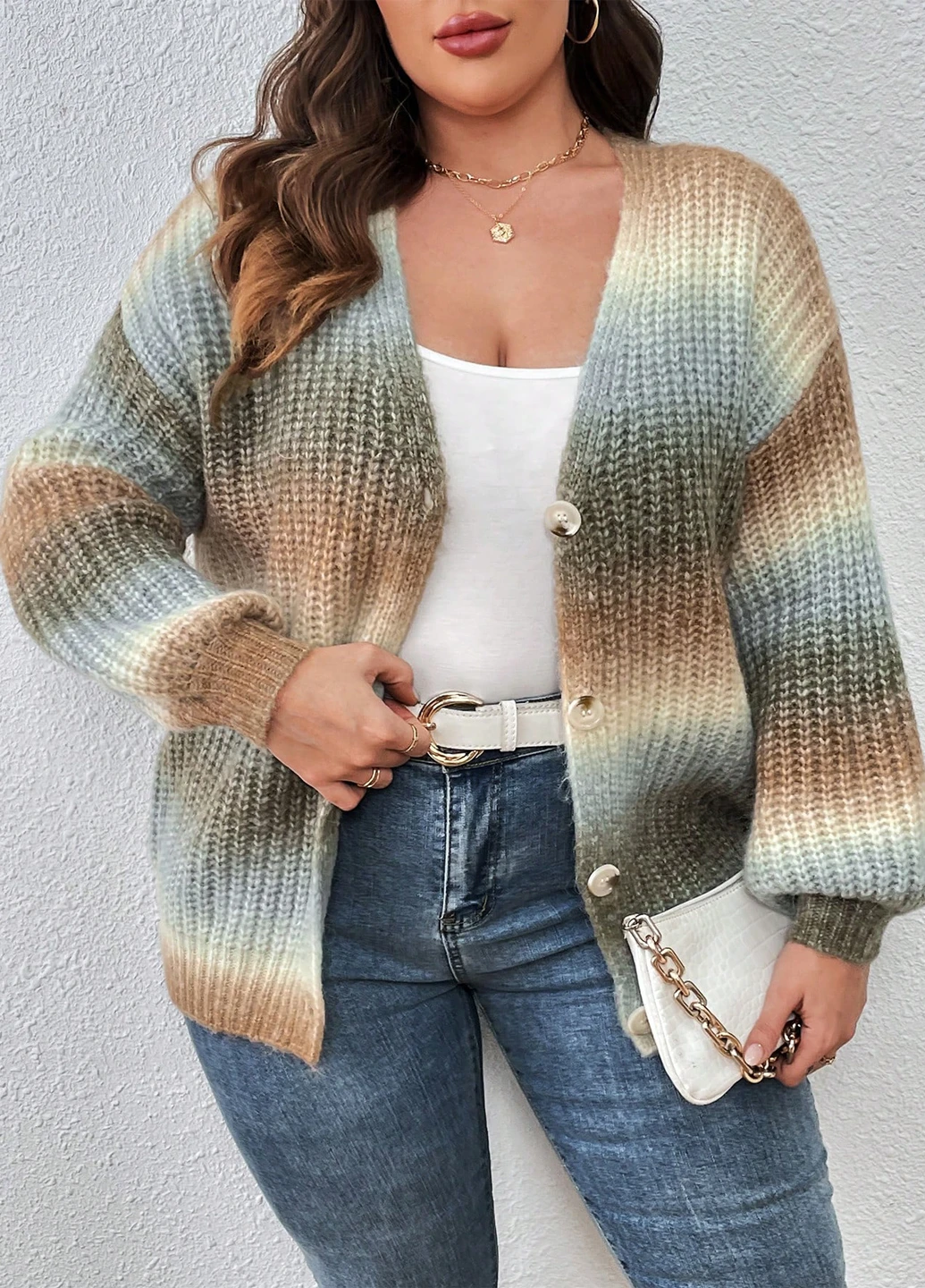 Разноцветный демисезонный кардиган SHEIN