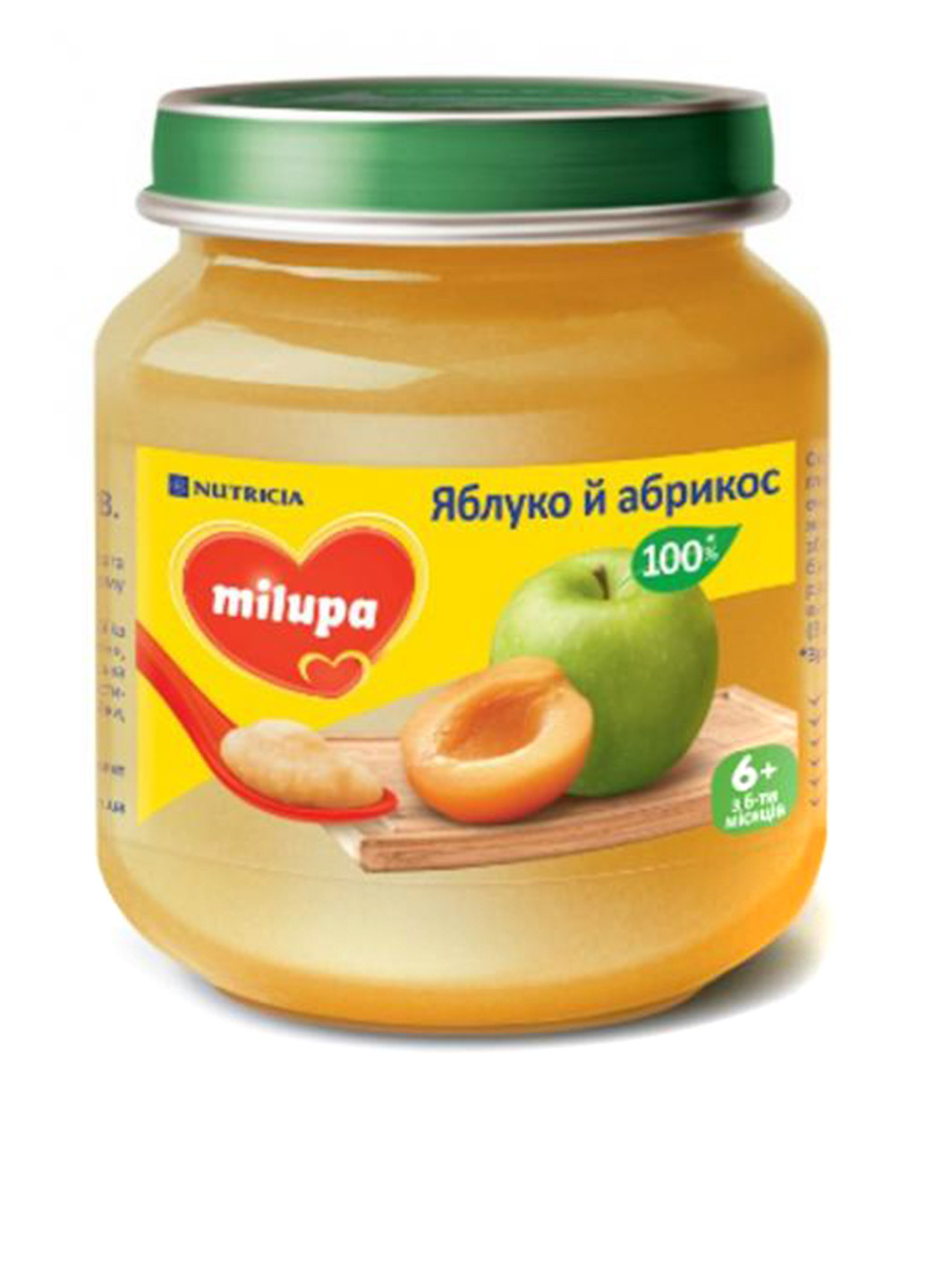 Пюре фруктовое яблоко и абрикос, 125 г Milupa (131224507)