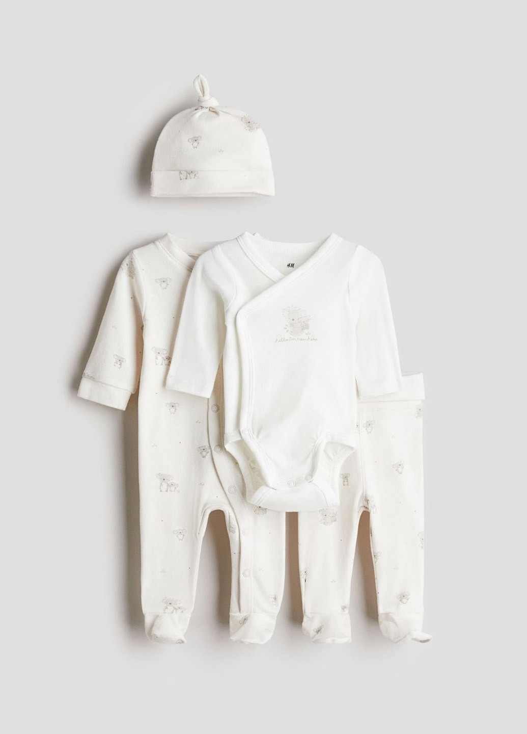 Молочный демисезонный комплект (4 предмета) H&M