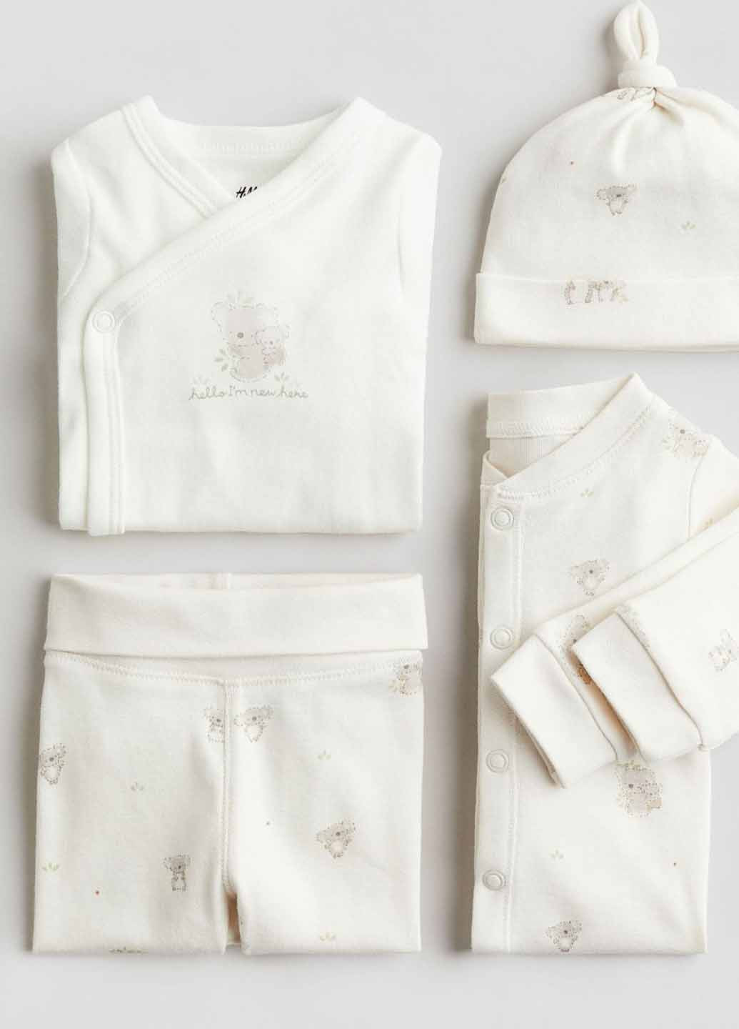 Молочный демисезонный комплект (4 предмета) H&M