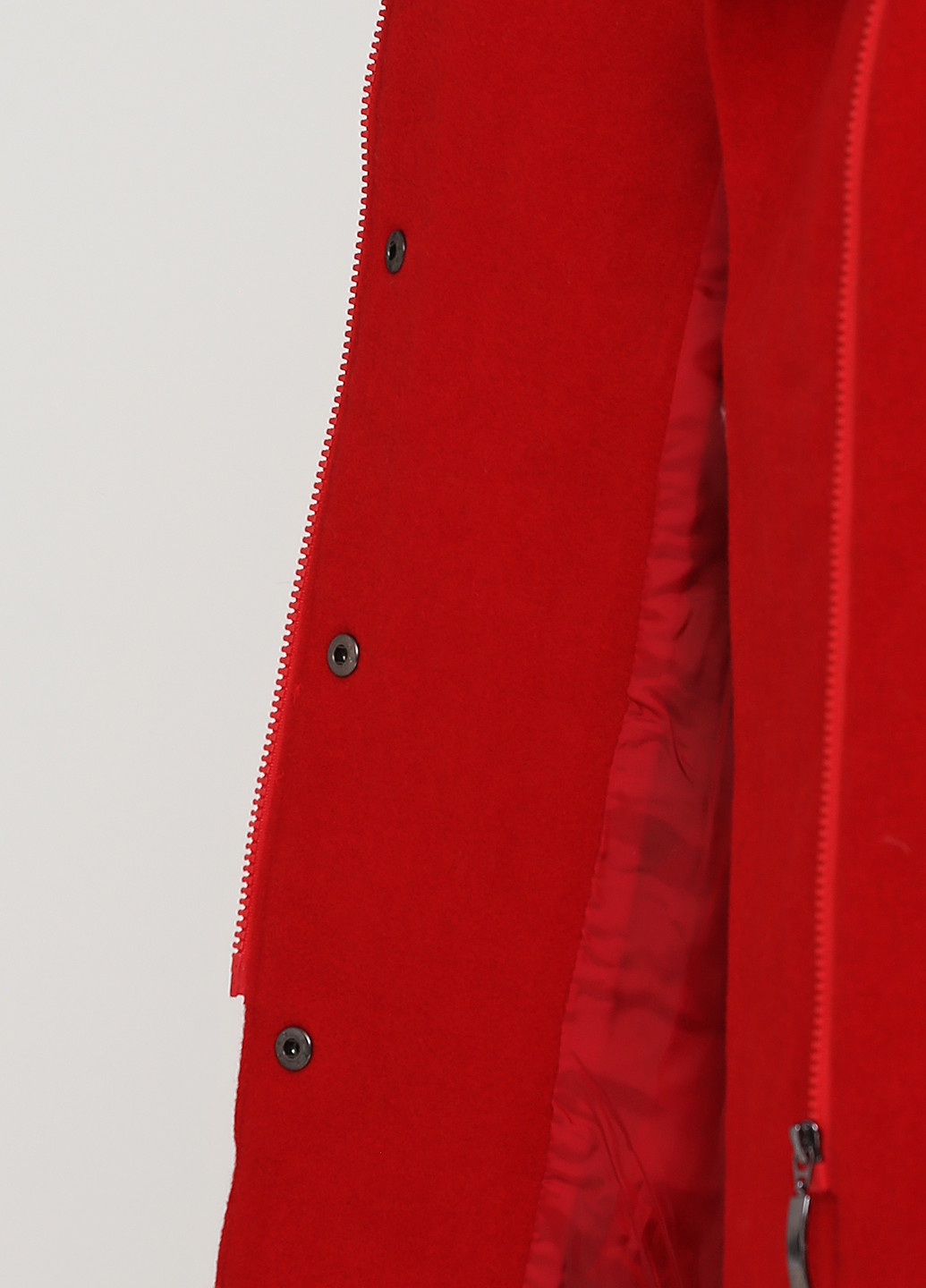 Красное демисезонное Пальто однобортное Zelia