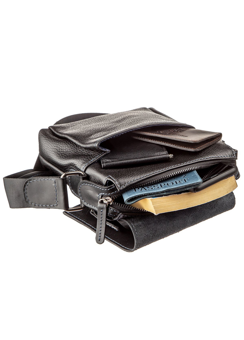 Чоловіча шкіряна сумка 19х23х6 см Shvigel (252127448)