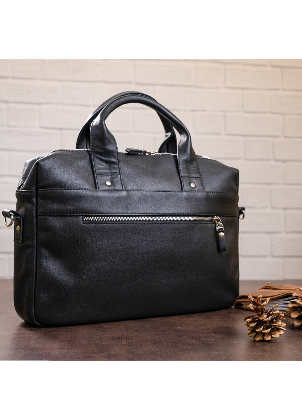 Мужская кожаная сумка 38х26х7-10 см Shvigel (229459989)