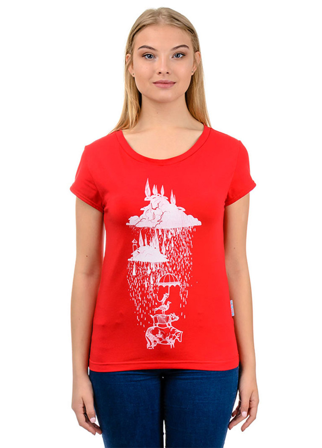 Красная летняя футболка Artystuff