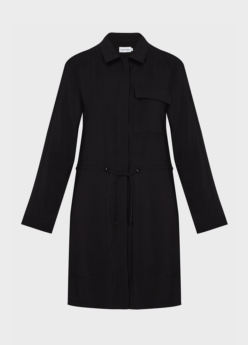 Чорна кежуал сукня сукня-сорочка, а-силует Calvin Klein однотонна