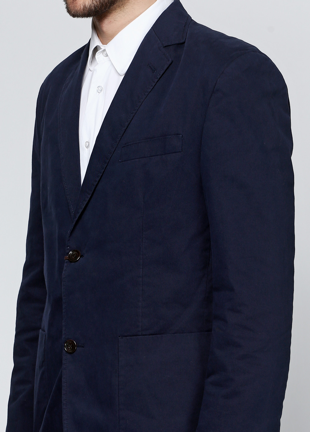 Піджак Howick з довгим рукавом однотонний темно-синій кежуал