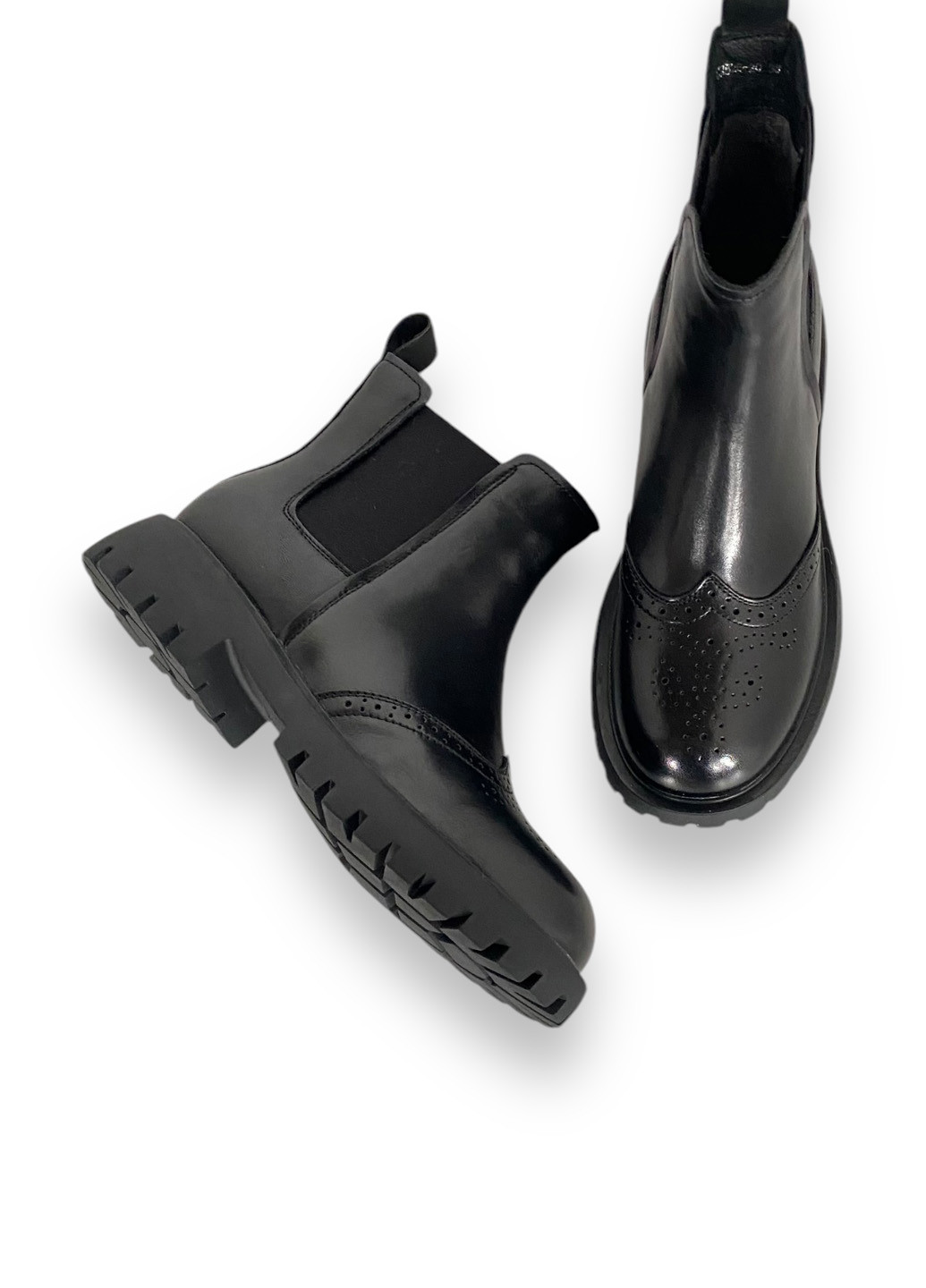 Осенние ботинки челси Meego с перфорацией