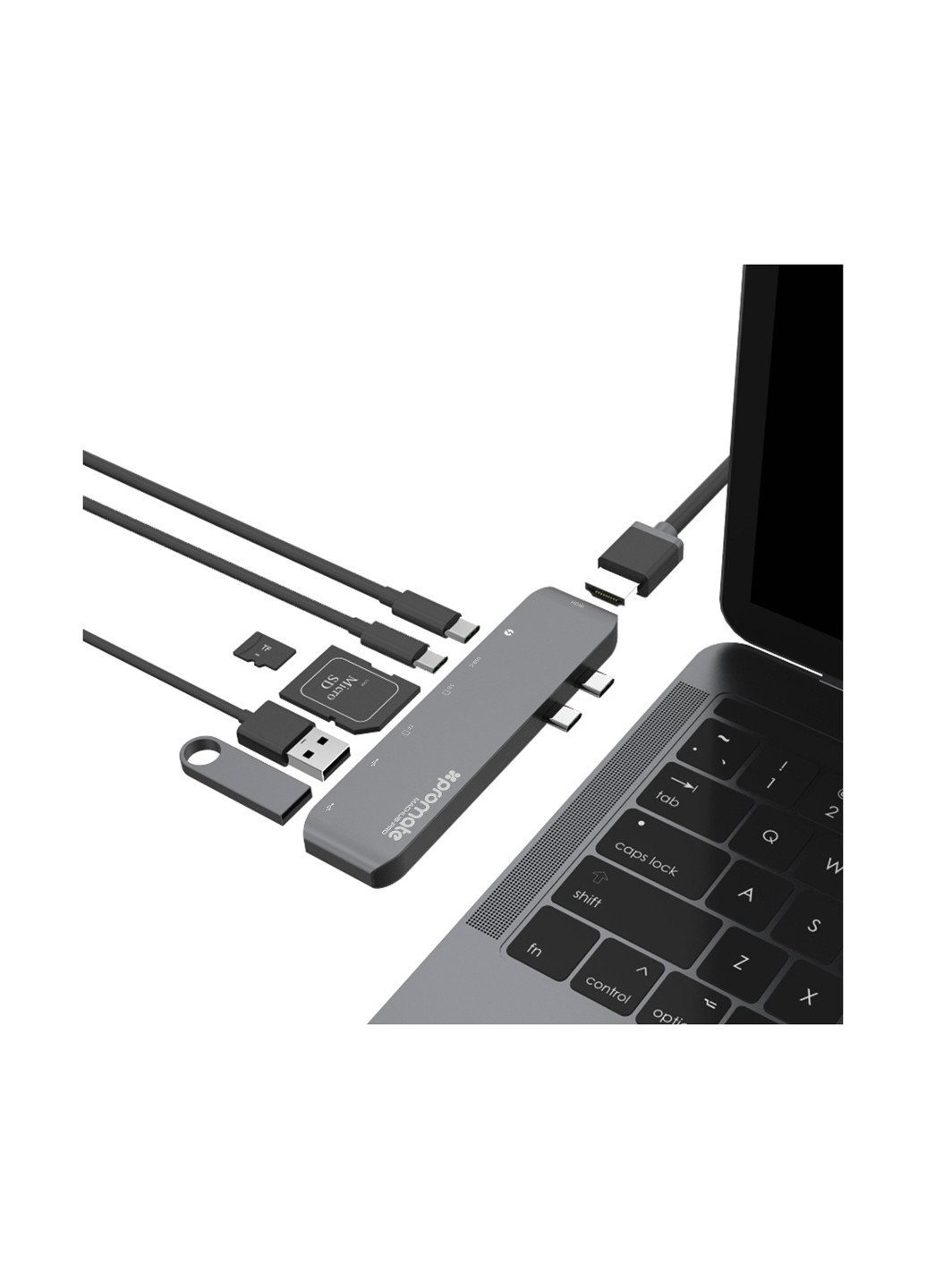 USB-хаб 3.1 TYPE-C Grey Promate machub-pro (142272207)