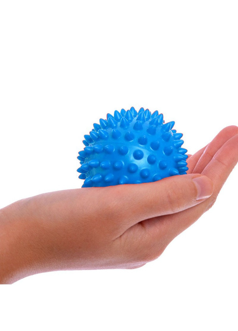 Массажный мячик 7.5 см жесткий голубой (PVC) для миофасциального релиза и самомассажа EFTNS75GL EasyFit (243205434)