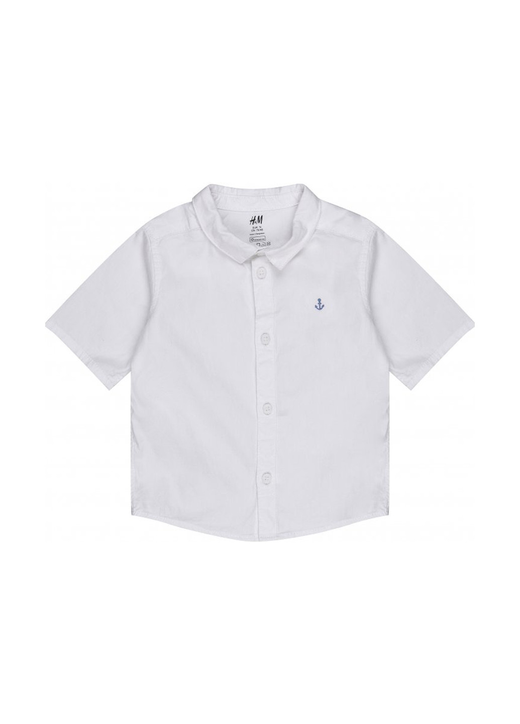 Белая кэжуал рубашка морская тематика H&M