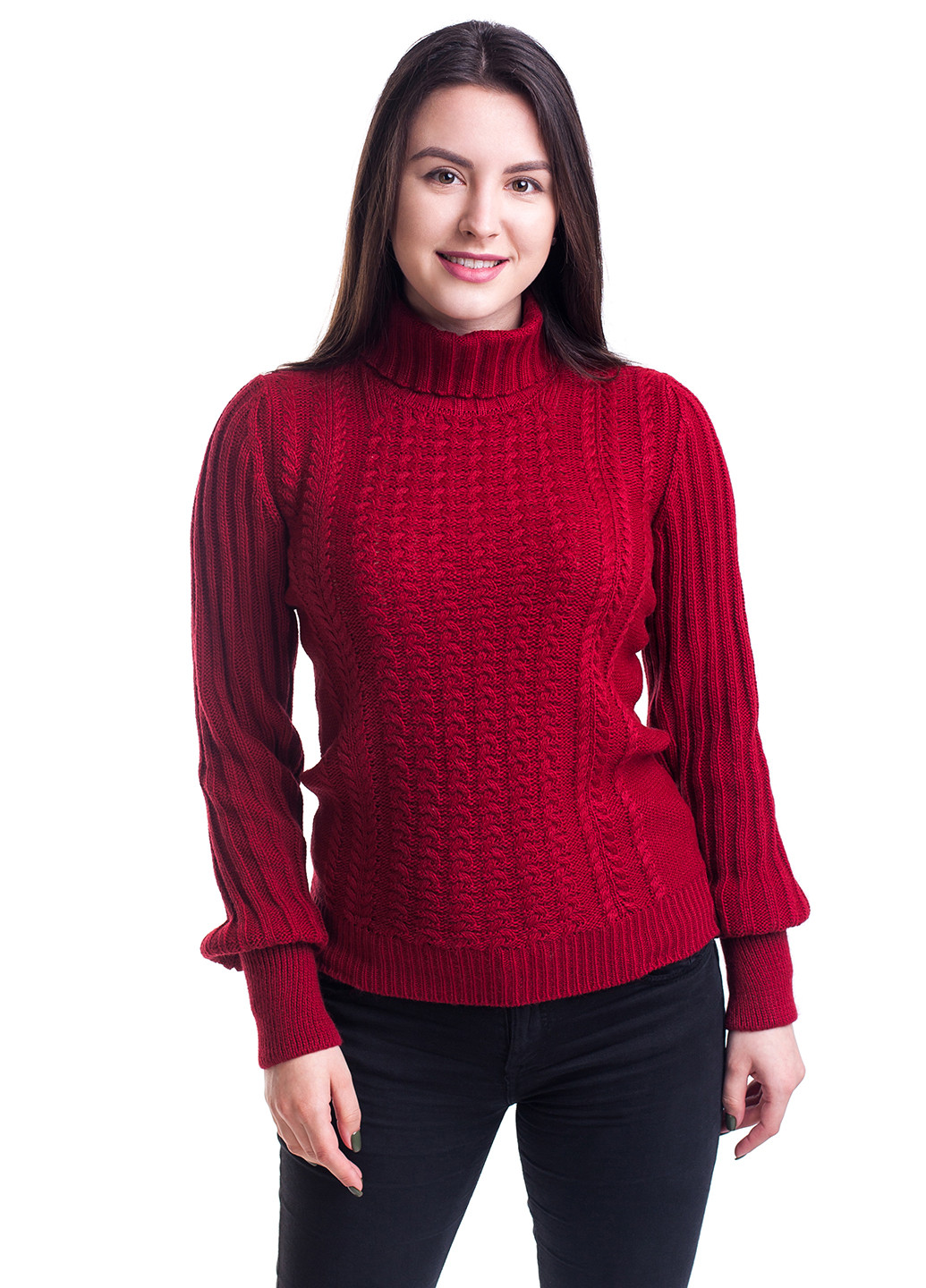 Красный демисезонный свитер хомут Bakhur