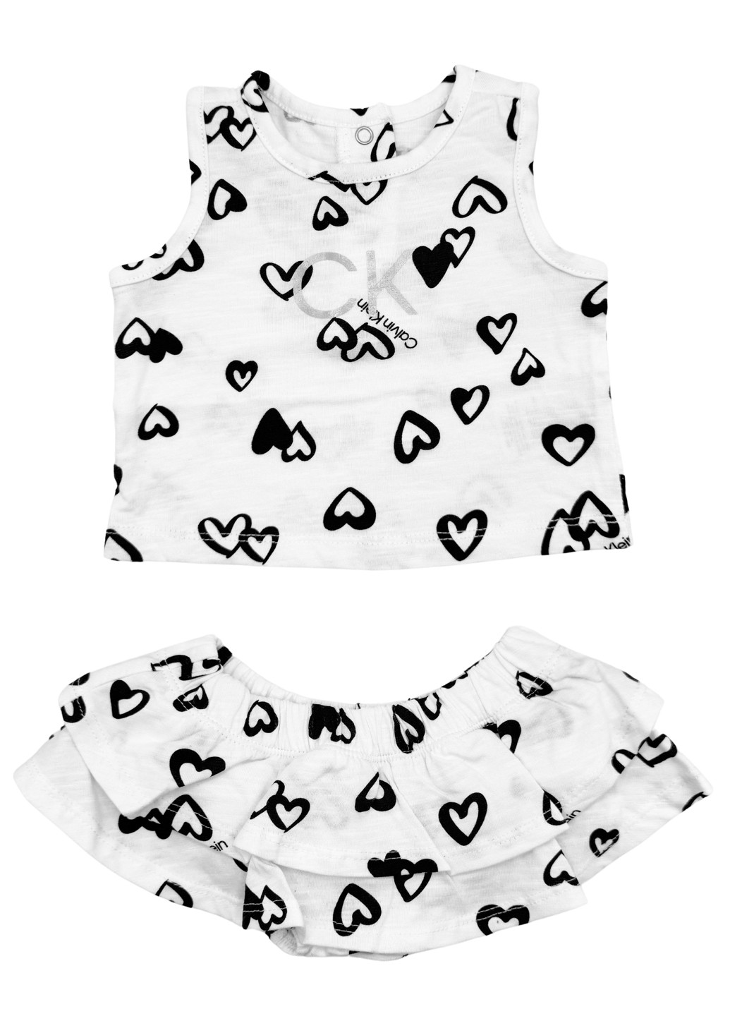 Молочный демисезонный комплект (майка, трусики) Calvin Klein