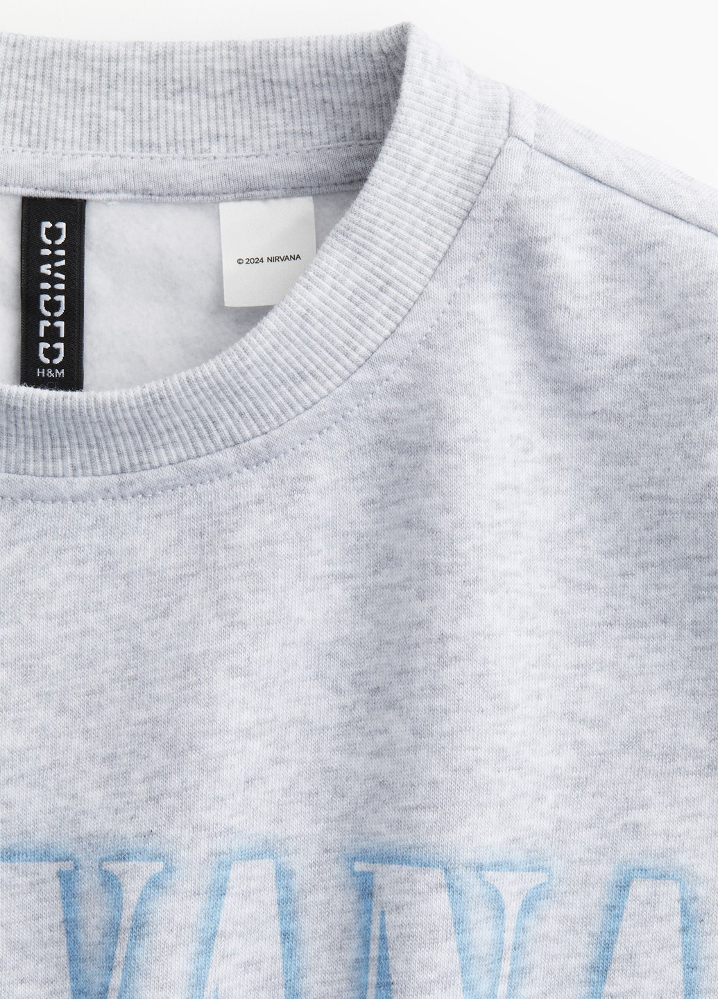 Світло-сірий світшот H&M напис без декору (366778472)