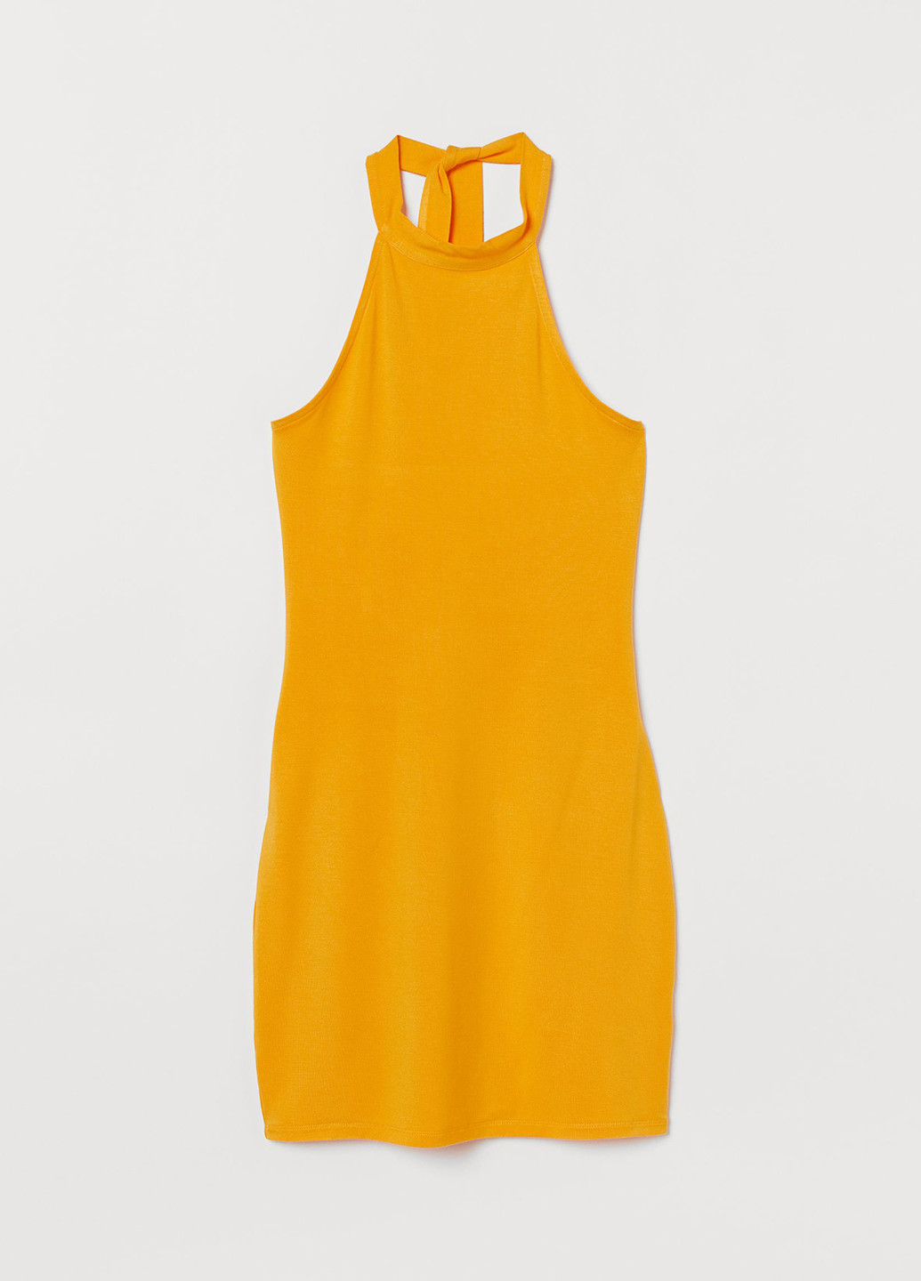 Гірчична кежуал сукня з відкритими плечима H&M