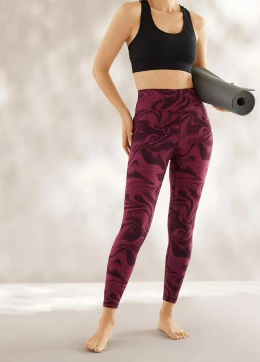 Бордовые демисезонные леггинсы Crivit