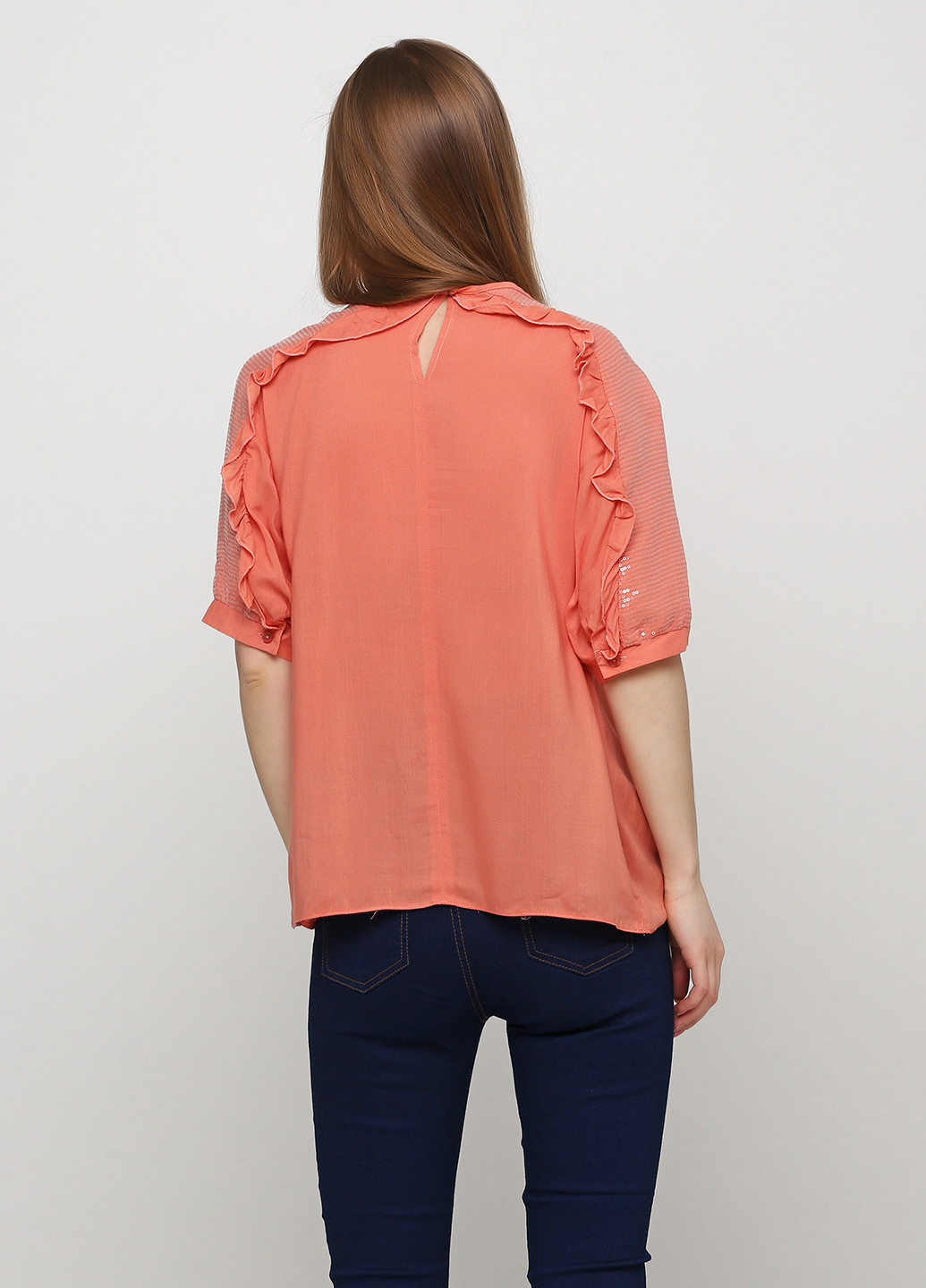 Персиковая летняя блуза Ruta-S