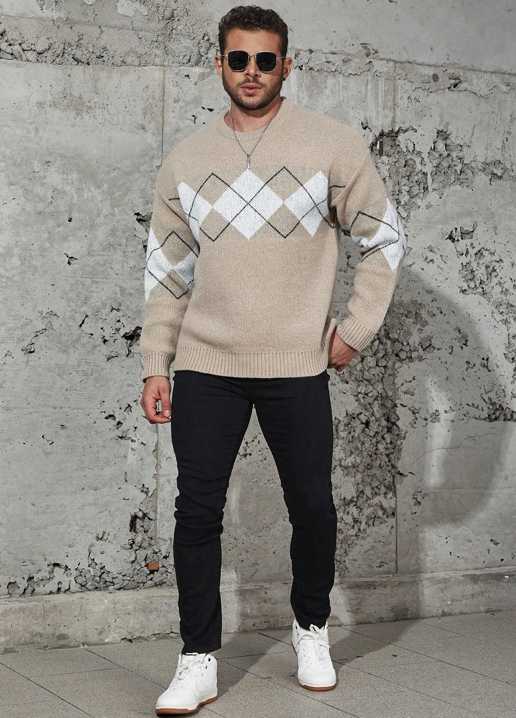 Бежевый демисезонный джемпер джемпер SHEIN