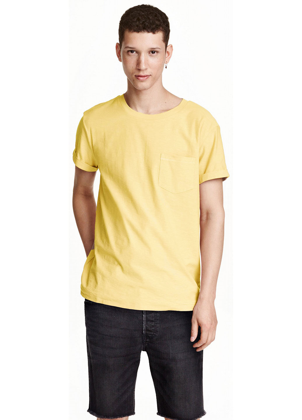 Желтая футболка H&M