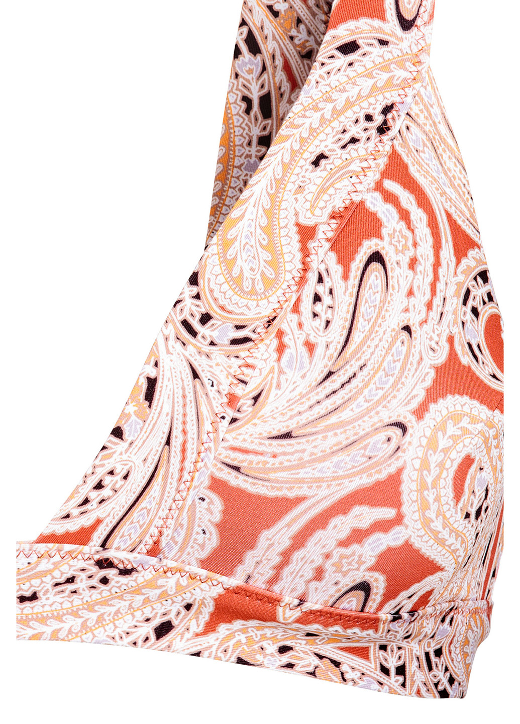 Купальный лиф H&M бикини рисунок терракотовый пляжный полиэстер