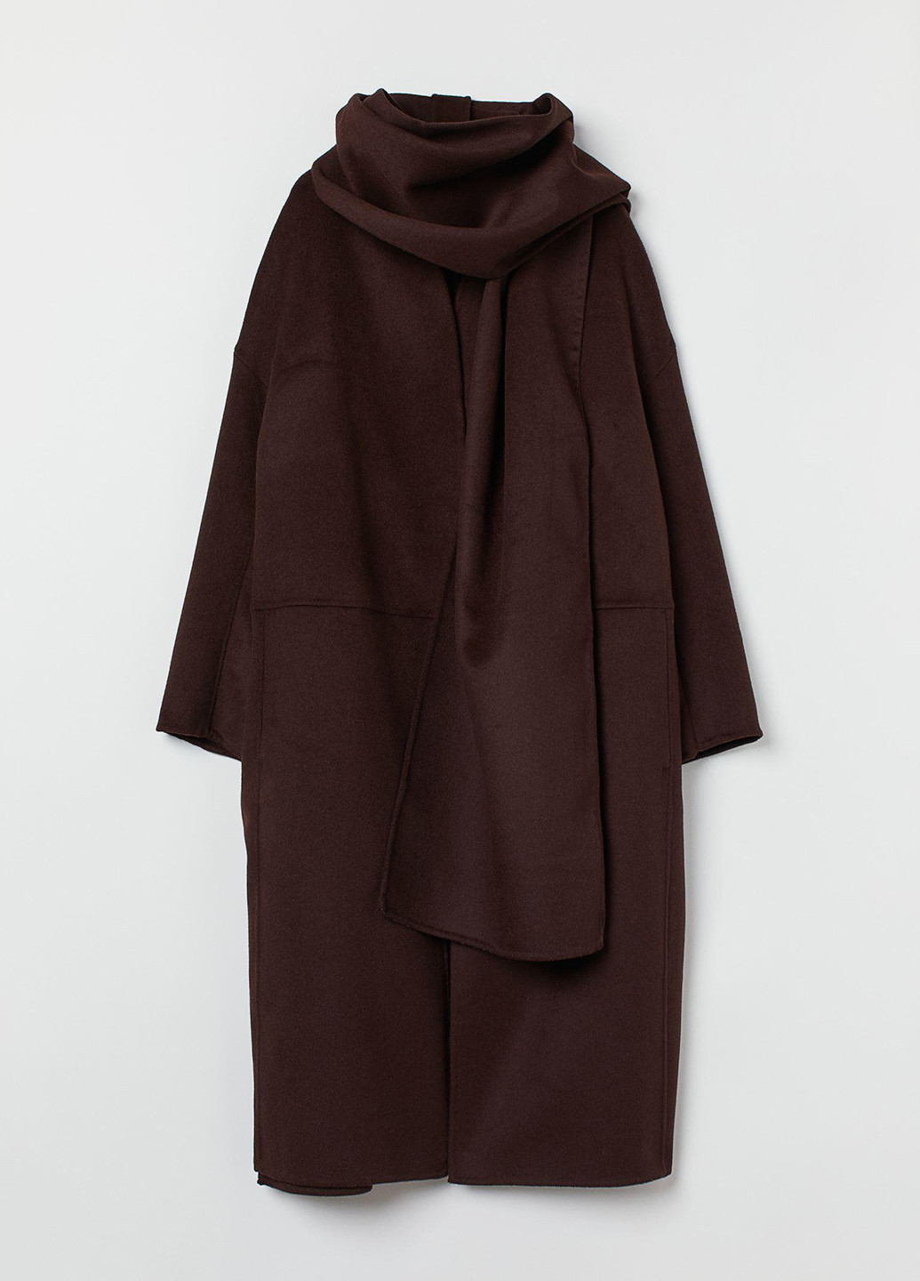 Темно-коричневое демисезонное Пальто подовжене H&M
