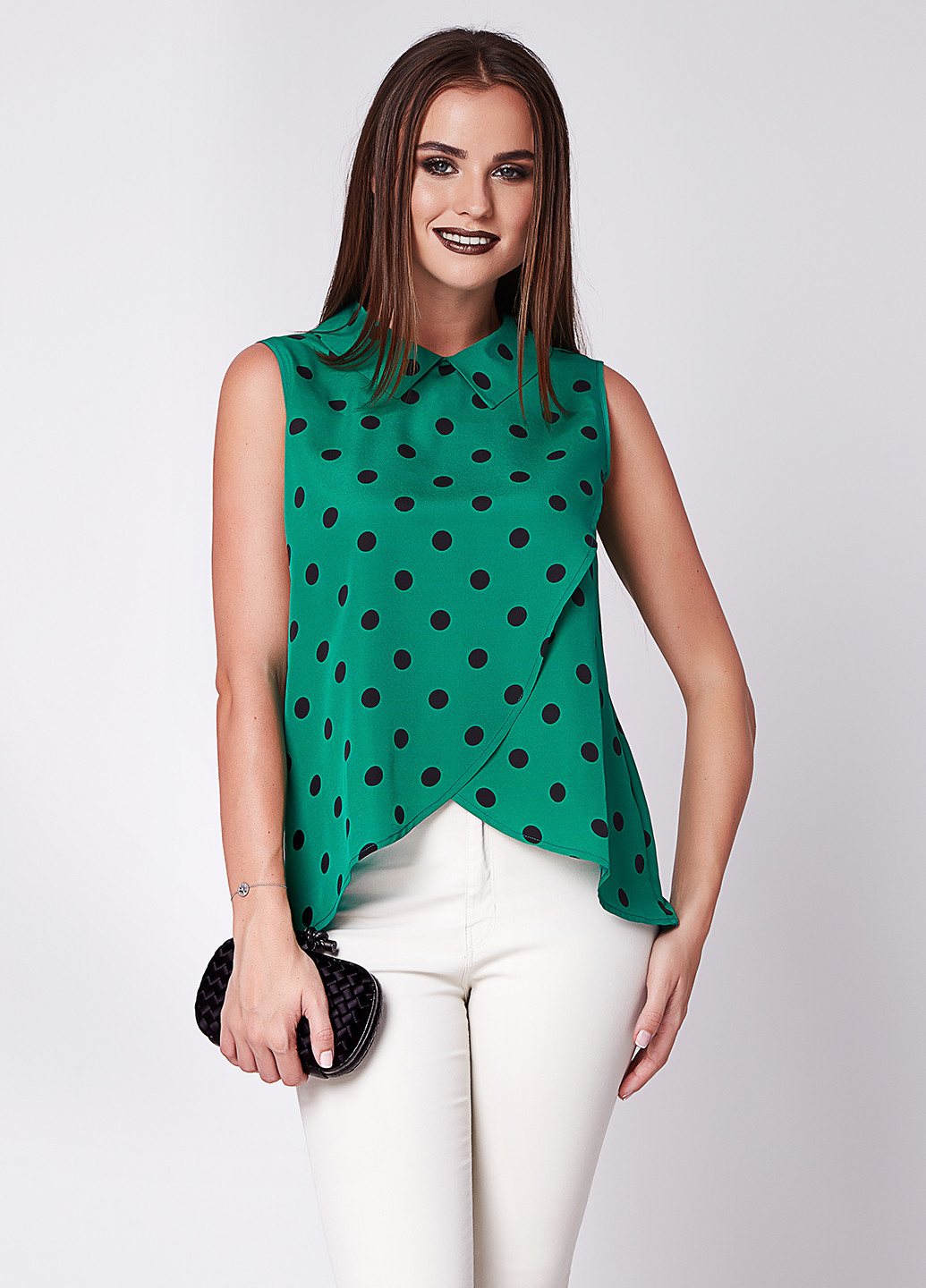 Зелена літня блуза Gioia