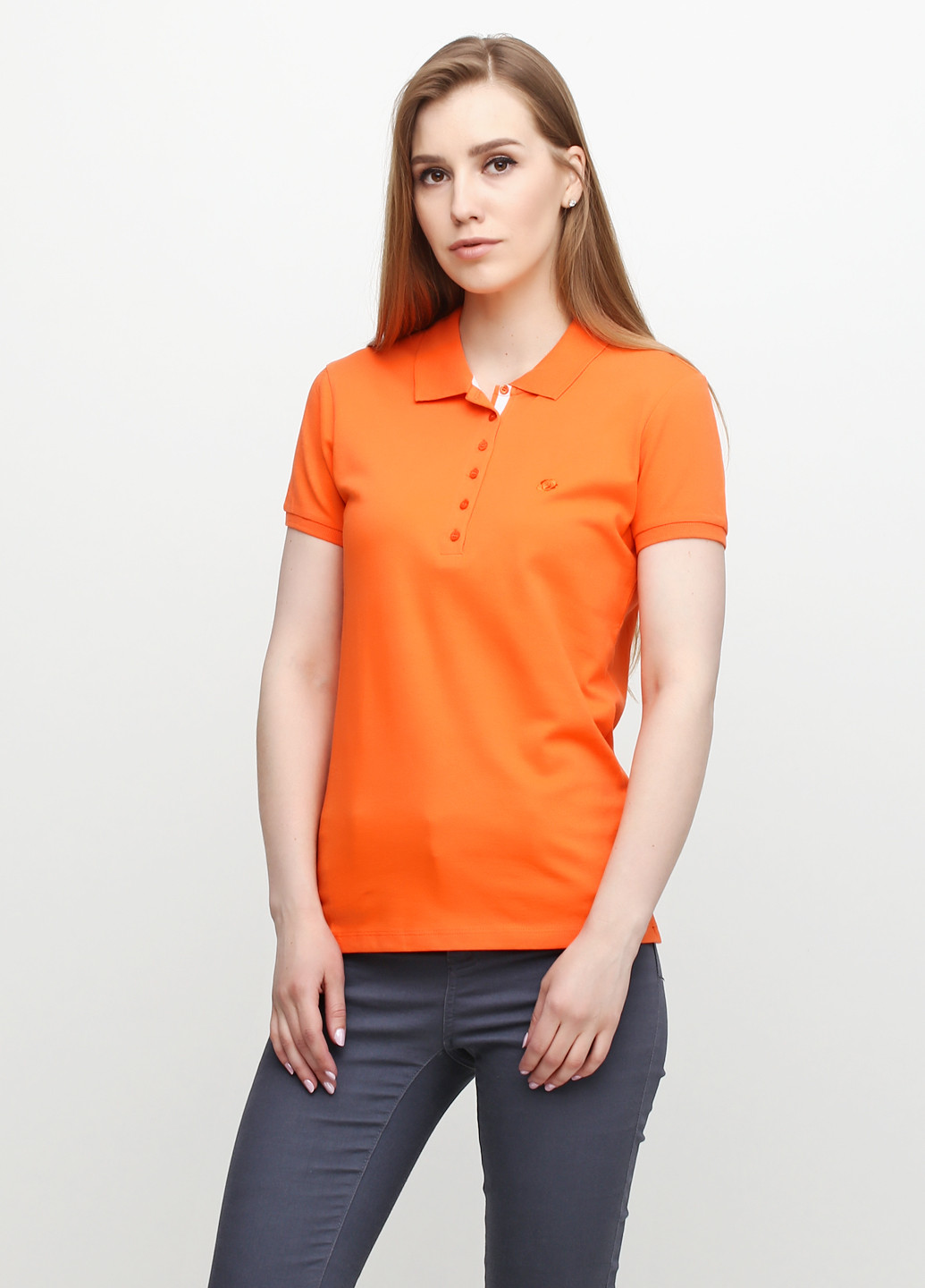 Оранжевая женская футболка-поло Fashion