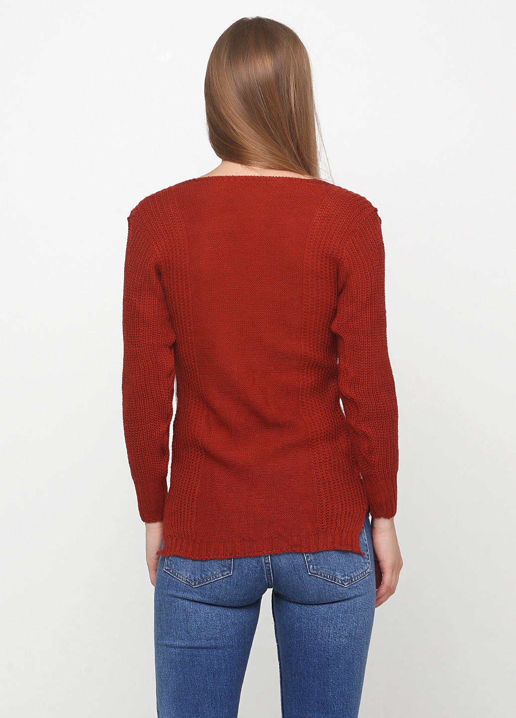 Бордовий демісезонний пуловер пуловер Massimo