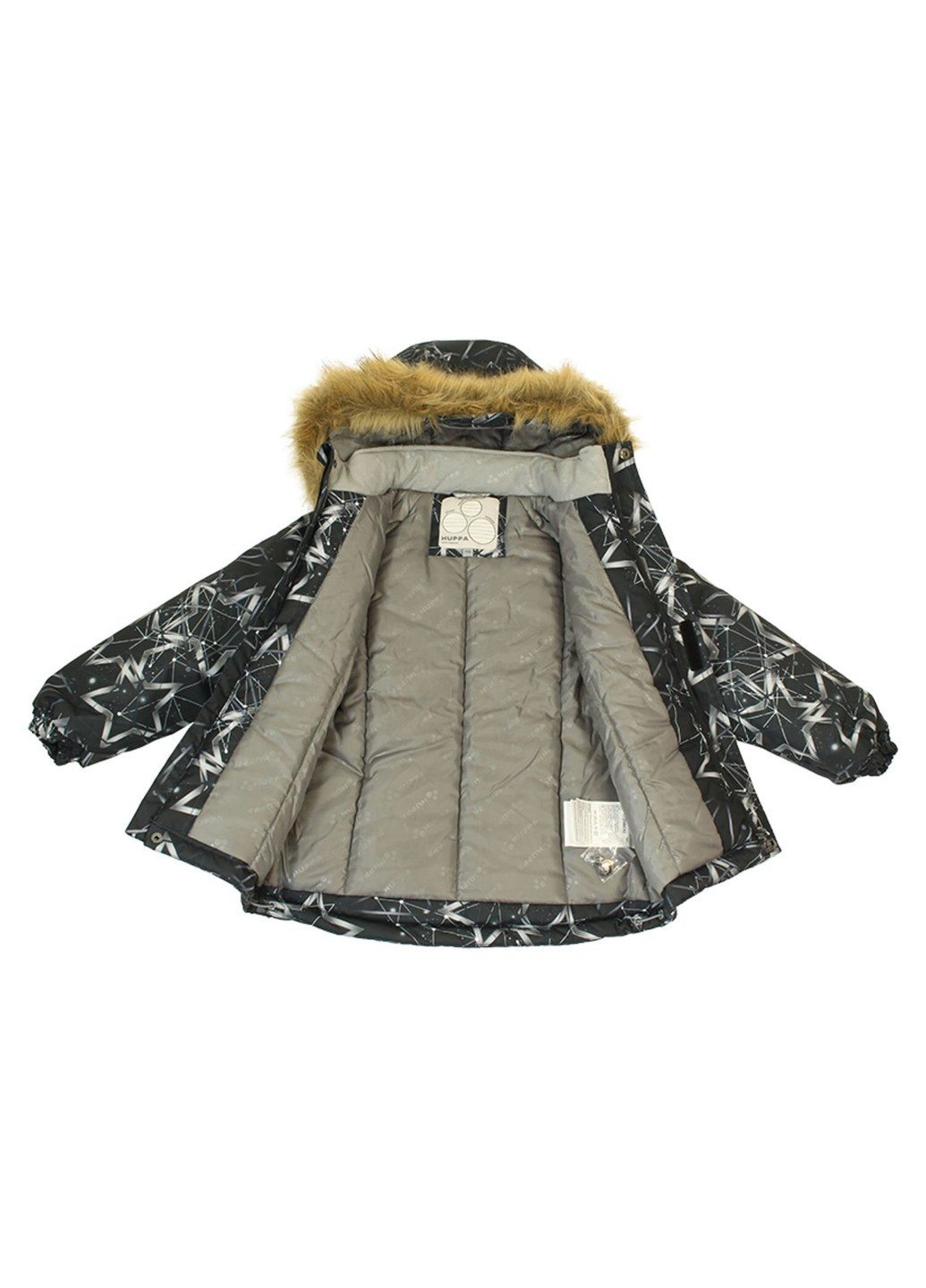 Чорний зимній комплект зимовий (куртка + напівкомбінезон) winter Huppa