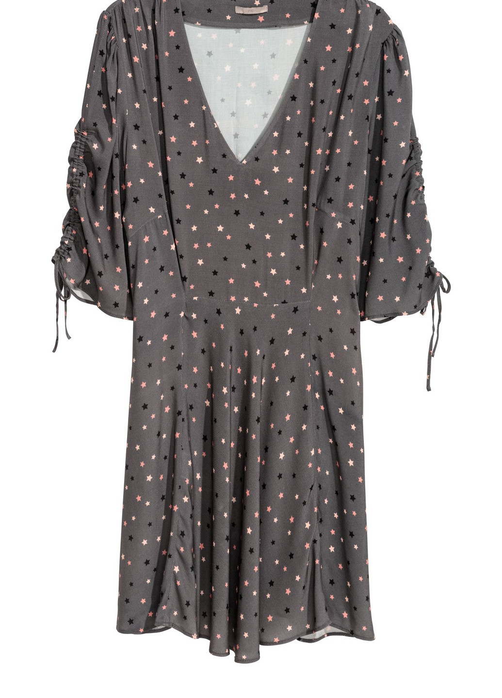 Темно-серое кэжуал платье с рисунком H&M звезды