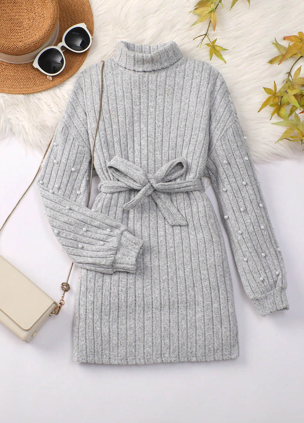 Серое платье SHEIN (366268251)