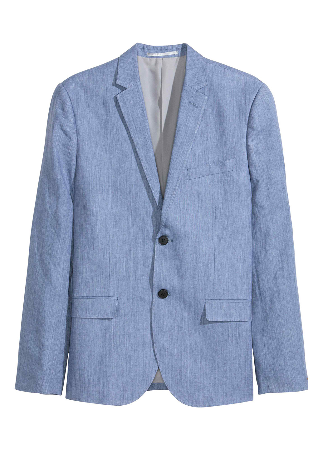 Пиджак H&M з довгим рукавом блакитний діловий