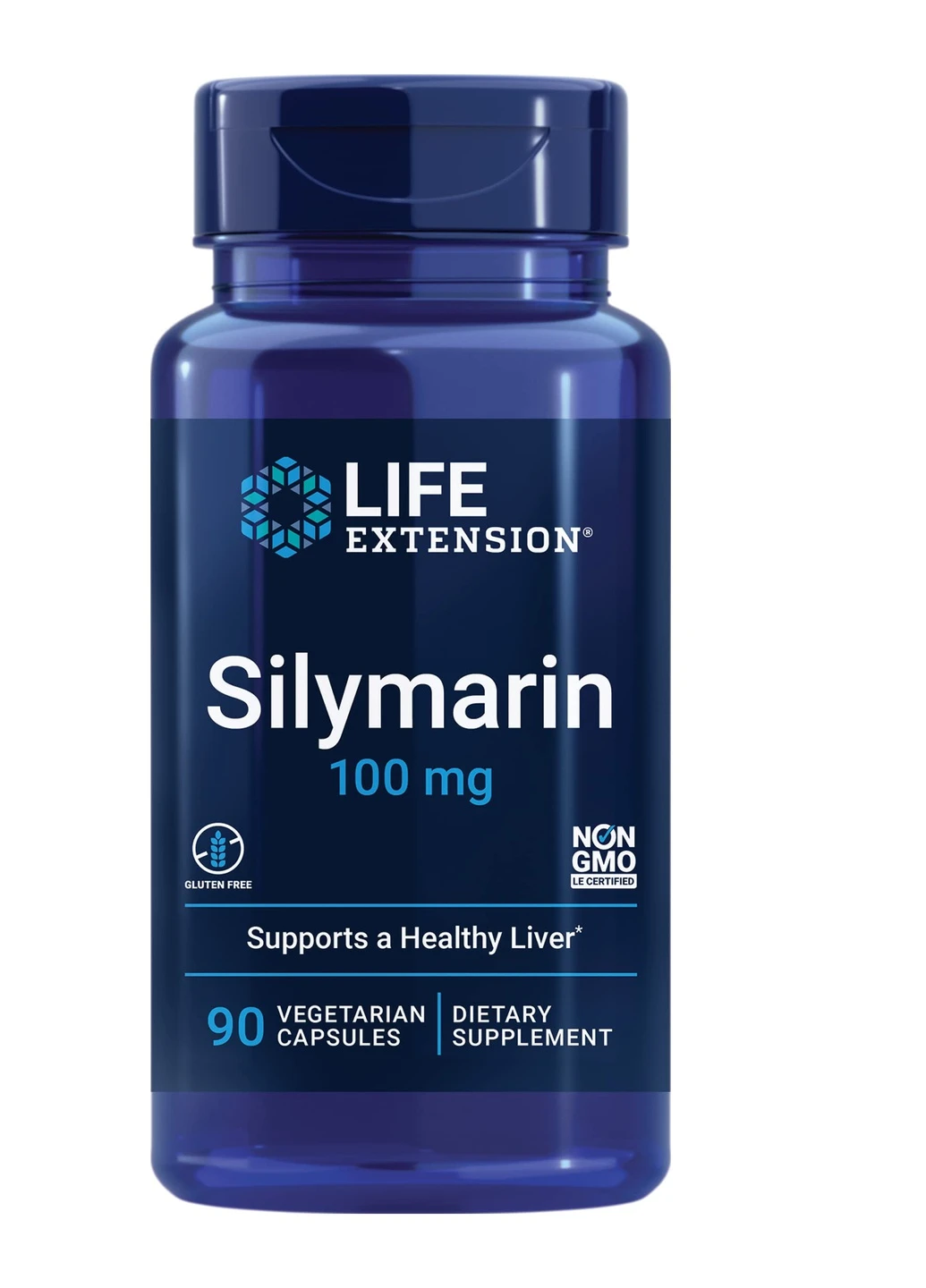 Силимарин для здоровья печени Silymarin 100 mg 90 Vegetarian Capsules Life Extension (254916625)