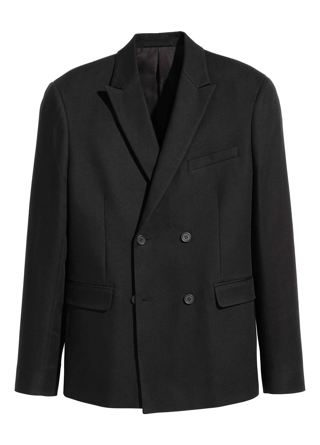 Пиджак H&M с длинным рукавом чёрный деловой