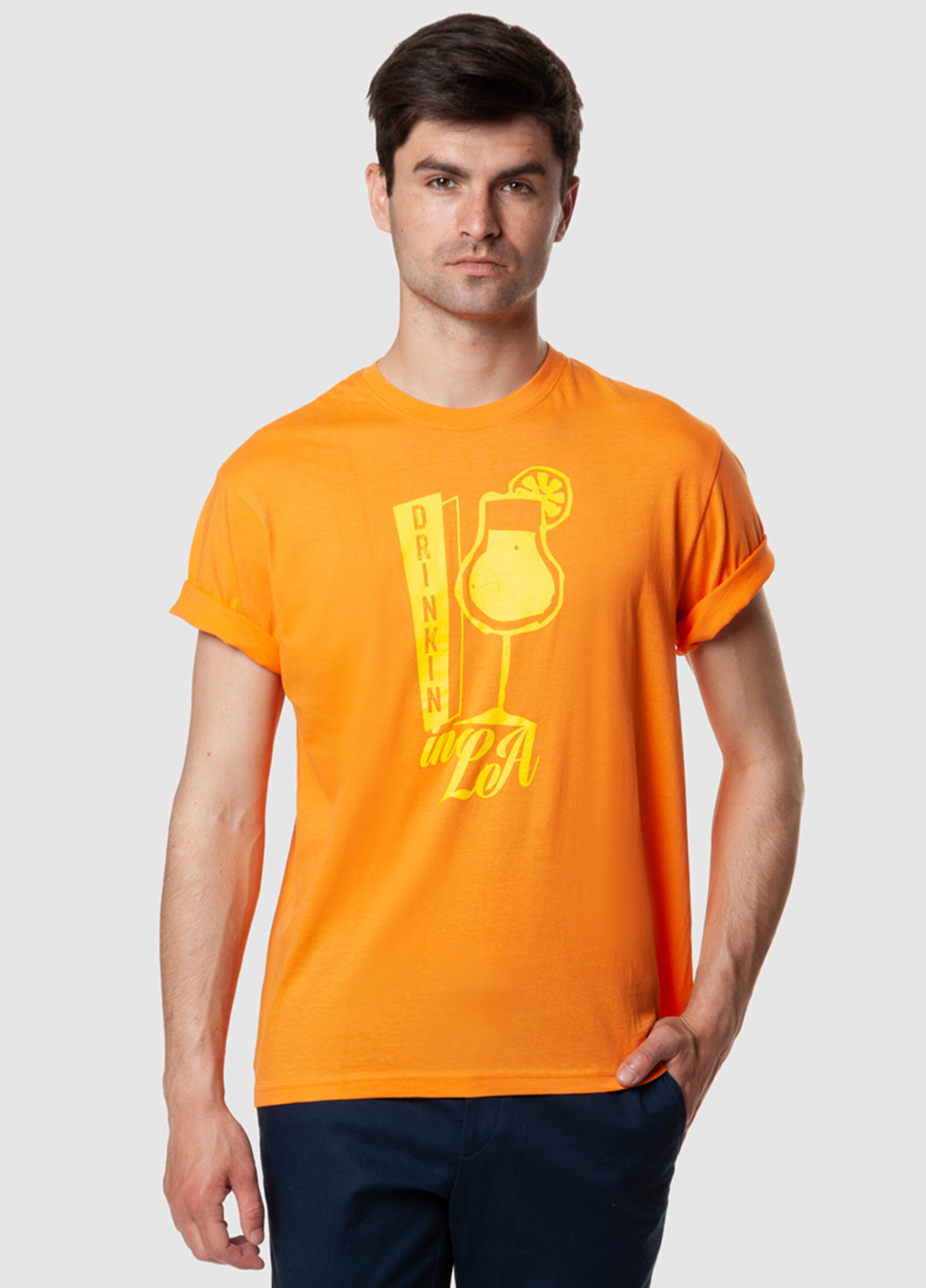 Оранжевая футболка мужская Arber